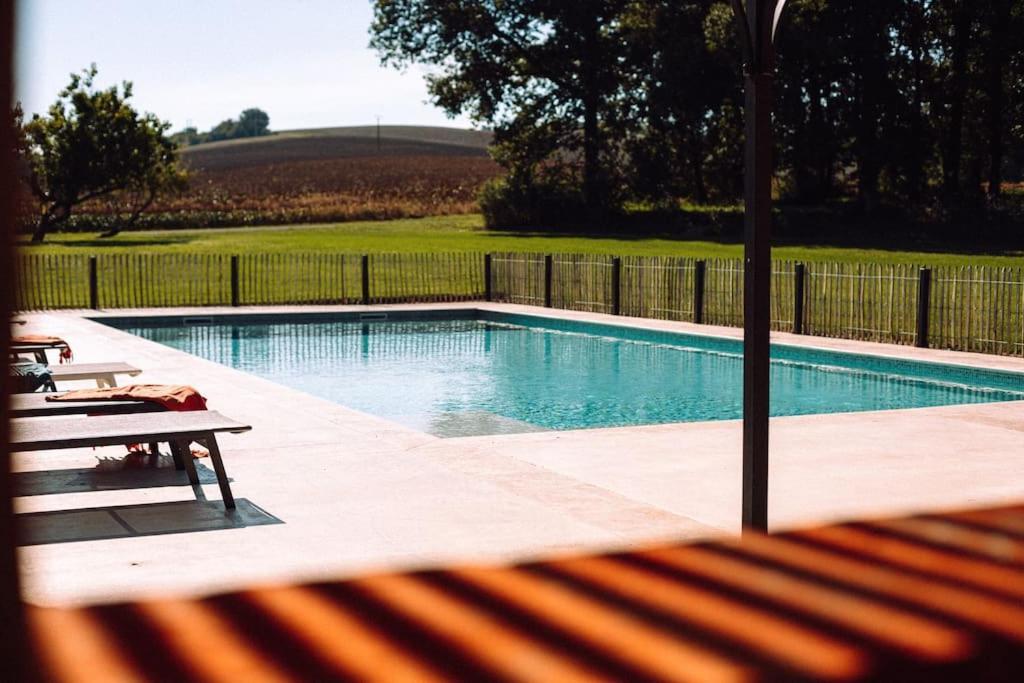 L'Heritier, Maison Climatisee, 12Pers Avec Piscine Villa Marzens Bagian luar foto